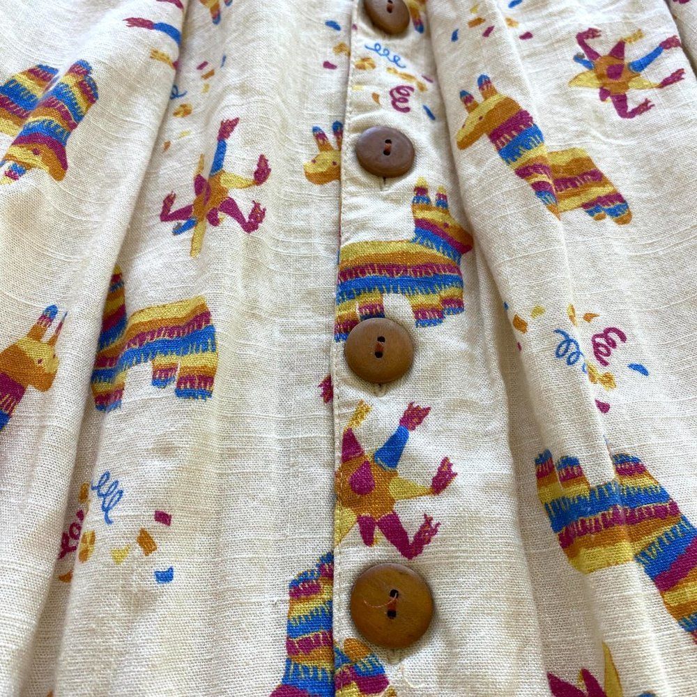 ModCloth Cream Midi Dress with Multicolor Pinata Print - Picture 7 of 10